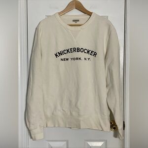 Knickerbocker MEN’S CORE LOGO Standard Crewneck MILK WHITE SWEATSHIRT LARGE VGC
